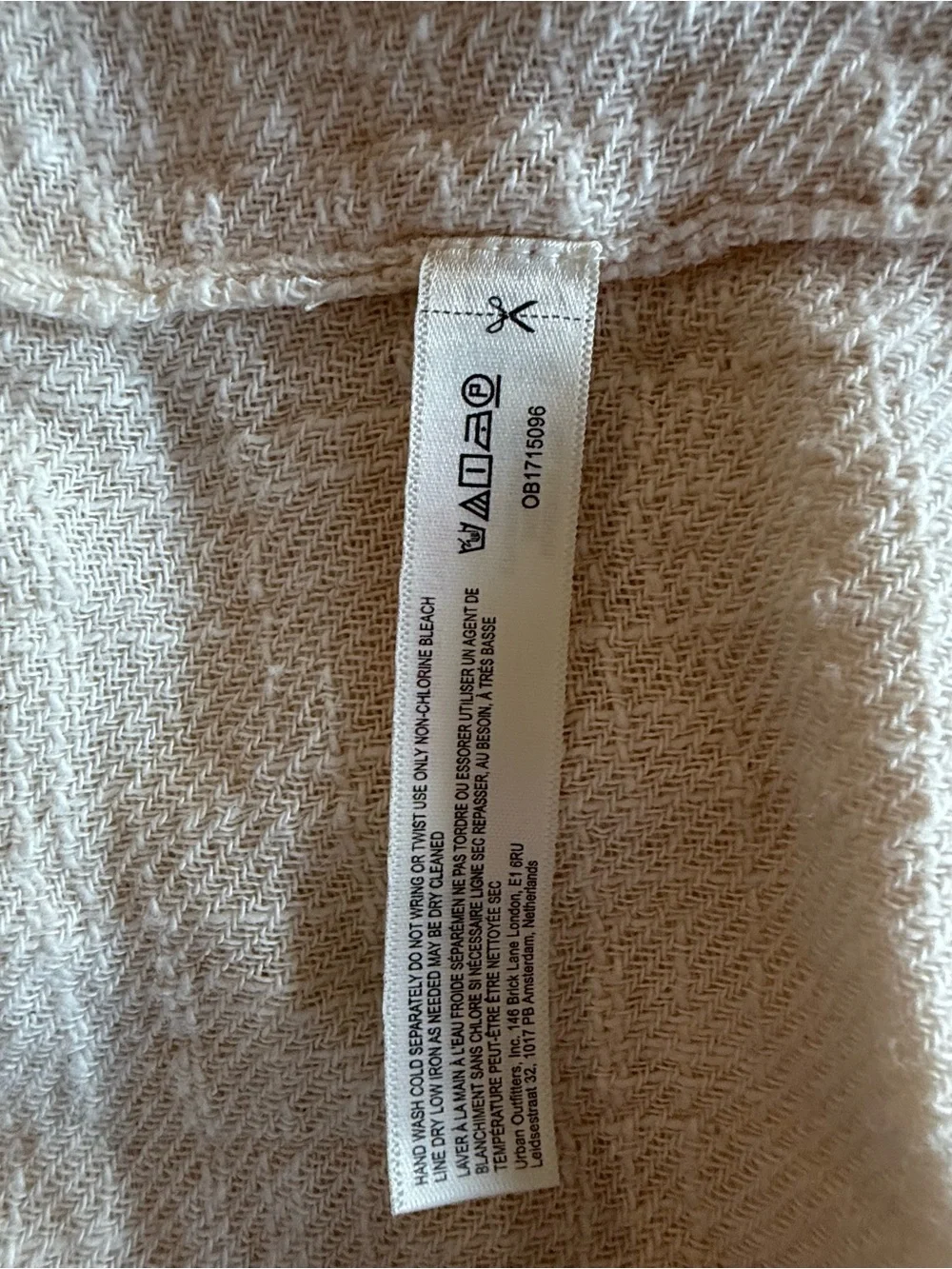 Free People Cream Linen-Blend Vest & Wide Leg Pants 2-Piece Set Size S
